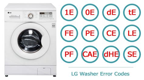 Energy Guide. . Lg washing machine troubleshooting guide codes